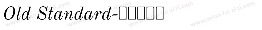 Old Standard字体转换